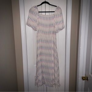 LOFT Polka Dot Midi Dress